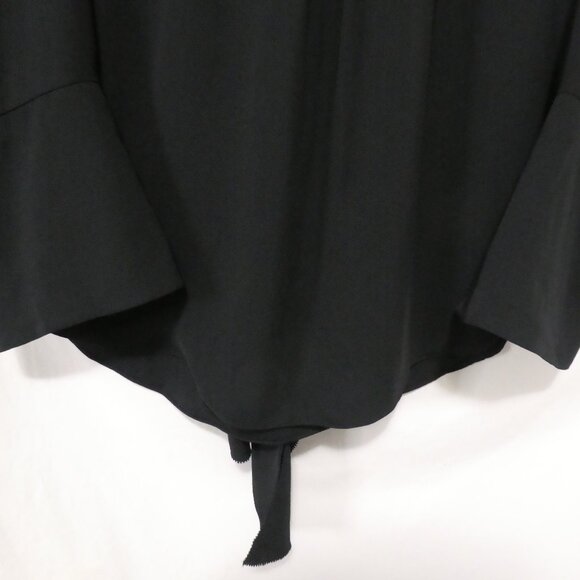 RACHEL - Rachel Roy | 2X | Elegant Black Blouse With Tie Detail - Picture 13 of 14